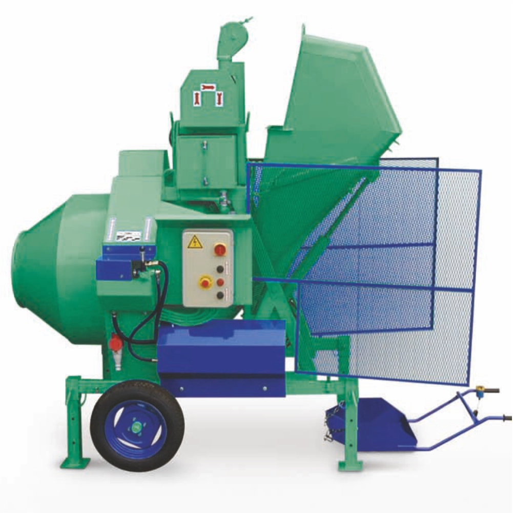 Betoniera cu automatizare BIR 500EL, motor 400V, 4,1 kW, 500 l, 10 m³/h, lopata incarcare