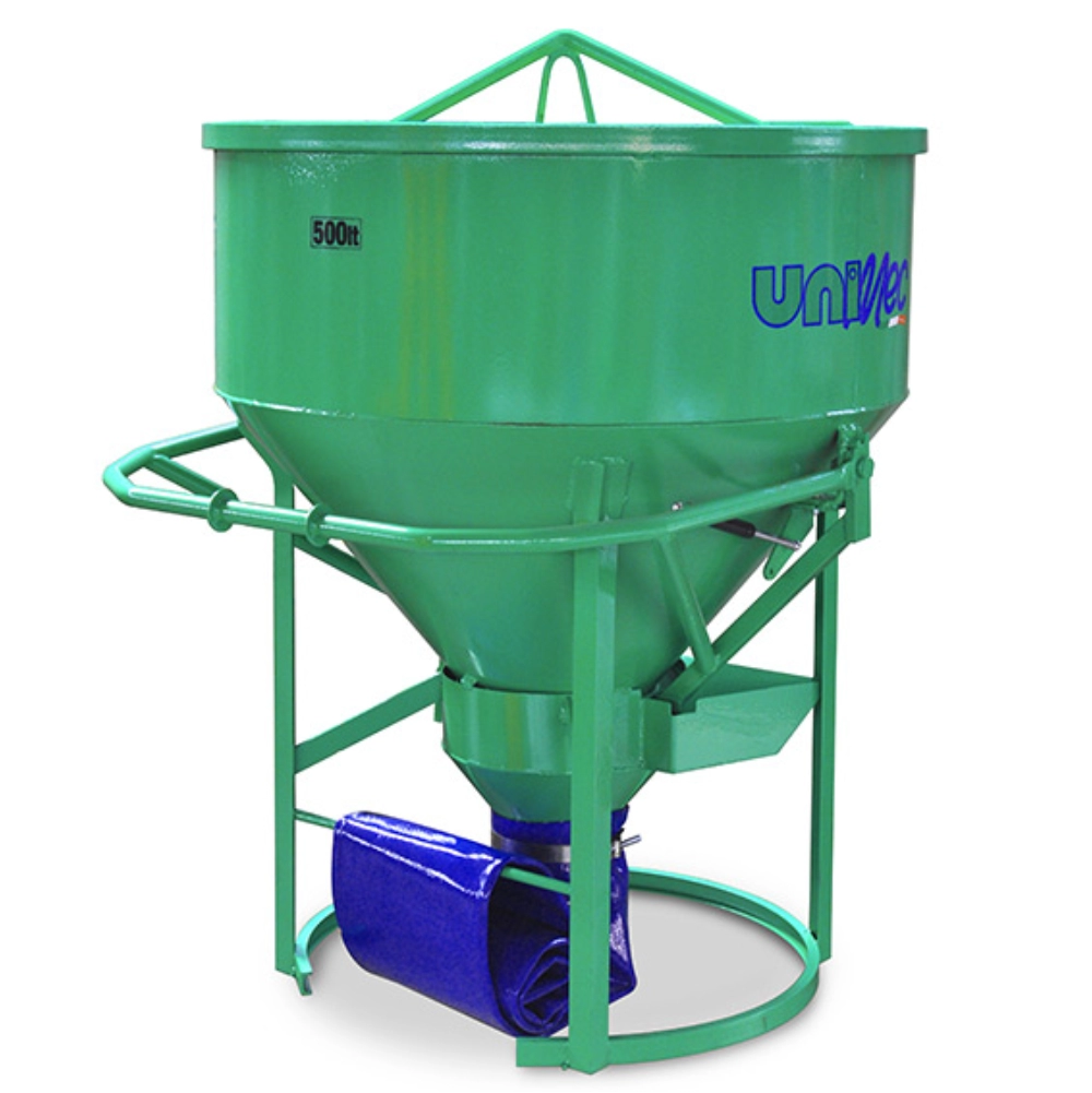 Bena beton cu furtun descarcare centrala 500 lt UNIMEC FG16CT50