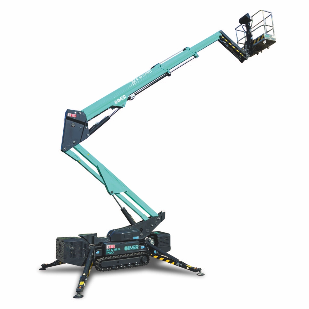Nacela cu senile tip spider IMER ACCESS IM R18 SA Hlucru 17.6m/maxim 230kg Kubota Z602, 12.5 Kw