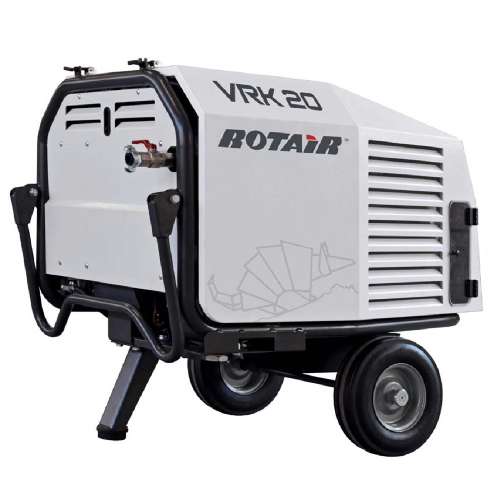 Motocompresor ROTAIR VRK 20 AE debit 1900l/min/6bar motor Honda GX 690 22.5 cp + kit sablare/aftercooler SB