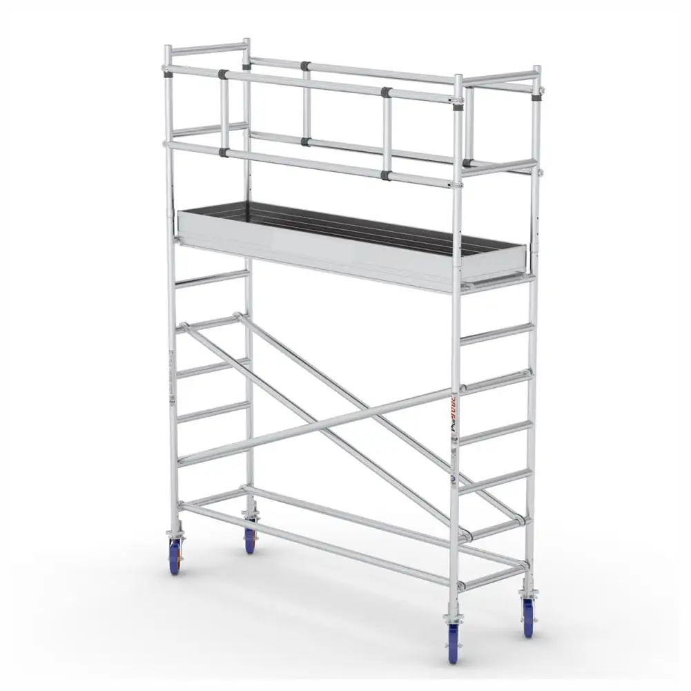 Bisonte ProTUBE S4 Schela mobila profesionala din aluminiu H lucru 4,1m