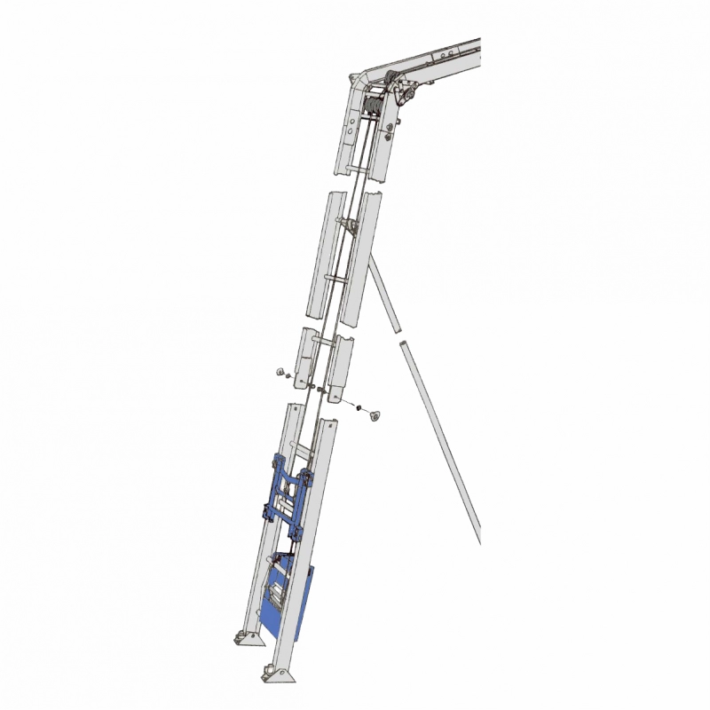 Elevator materiale constructii GEDA 250 FIXLIFT complet echipat, H=13,5m