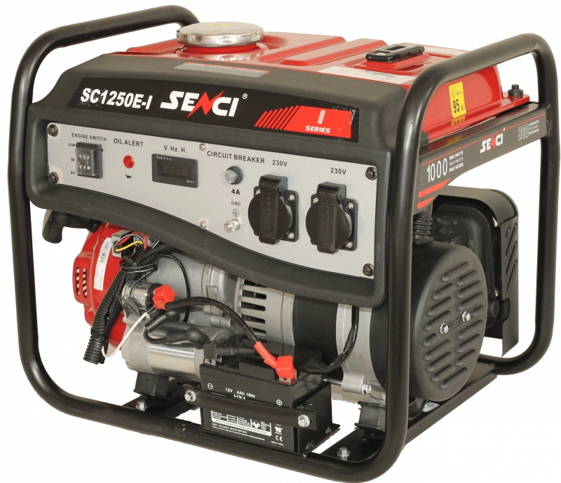Generator de curent SENCI SC1250E-LITE putere maxima 1,0 kW 230V pornire electrica