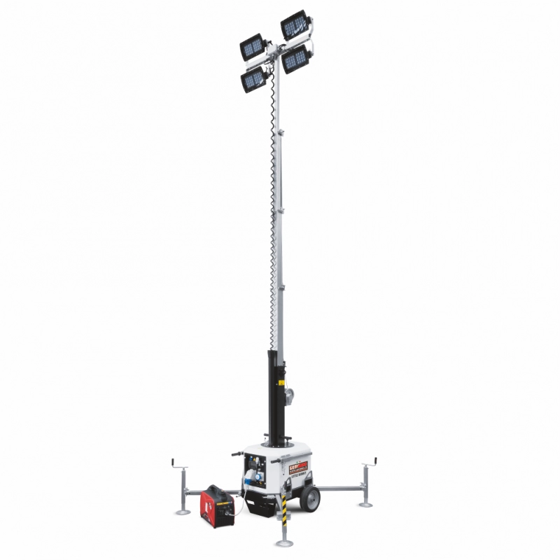 Turn de lumina GENMAC Little-Winky TM7 4x160W LED 81400 lumeni trailer tractare lenta neomologabil