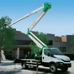 Nacela cu brat telescopic dublu articulat, pe autosasiu, COMET Euro Sky 28/2/14 HQ H 28m L 14m 250KG