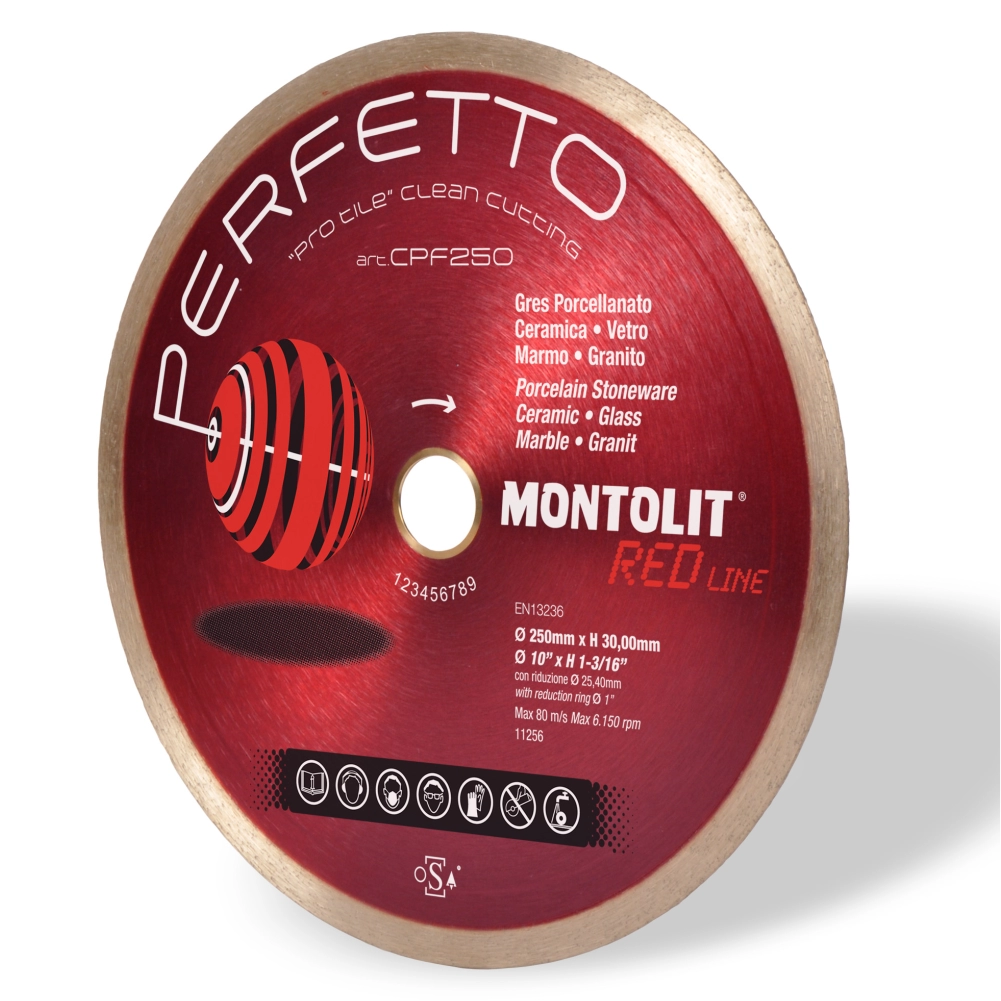Disc Montolit CPF250 PERFETTO pentru gresie portelenata/ceramica/sticla/marmura/granit Ø 250 mm