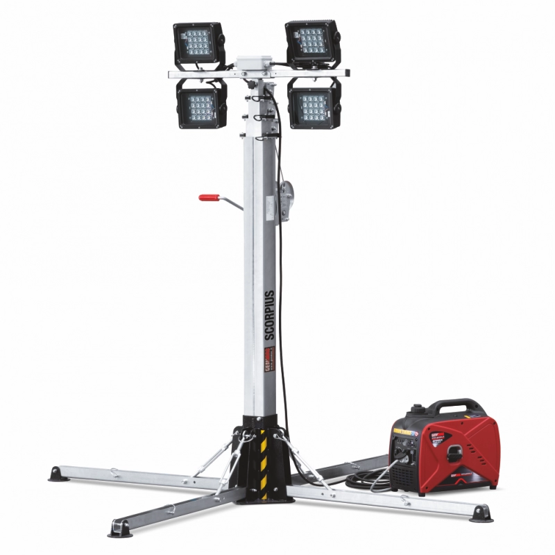 Turn de lumina GENMAC Scorpius TM7 4 x 75 W LED 36900 lumeni, cu baza fixa