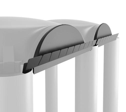Sistem de cofrare din plastic TIMPANO ATLANTIS h.15 cm 71 x 71 cm TUBO Ø110mm
